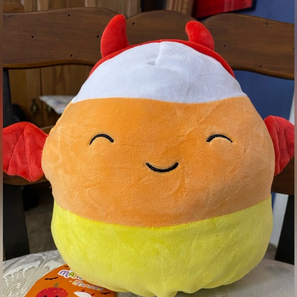 Flip A Mallows Squishmallows Keir Green Apple & Carah Candy Corn NWT Halloween - Picture 2 of 5